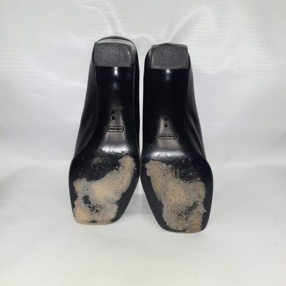 Coach Open Toe Heel Black 9 B - Picture 4 of 5